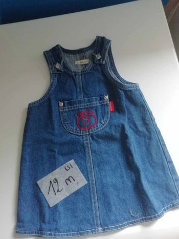 Reduction 50 % si lot Robe bébé Jean in extenso 12 mois