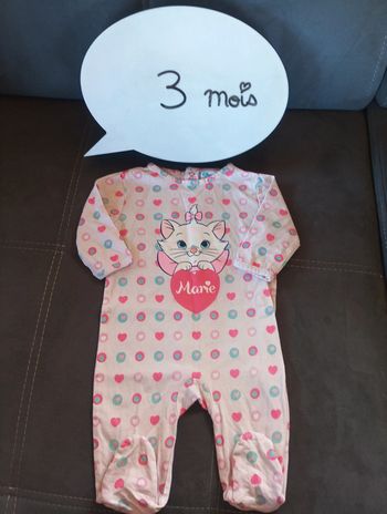 Pyjama coton été léger Fille 3 mois Marie Aristochats Disney