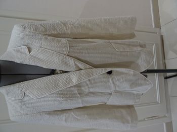 Veste de tailleur Zara beige et blanche taille L