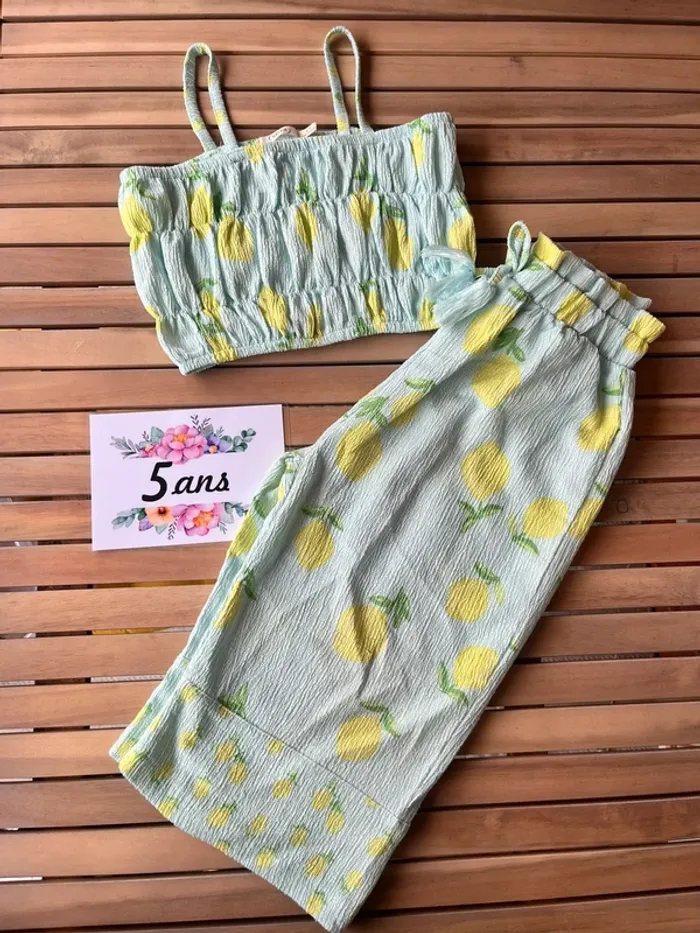 Ensemble sfera citron été 5 ans