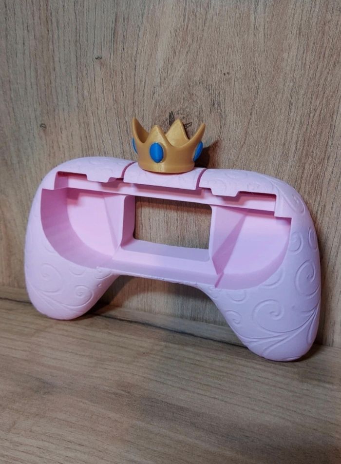 Manette Nintendo mario bros joycon grip switch 2 peach rose neuf - photo numéro 3