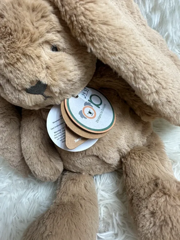 Peluche lapin beige OB design - photo numéro 4