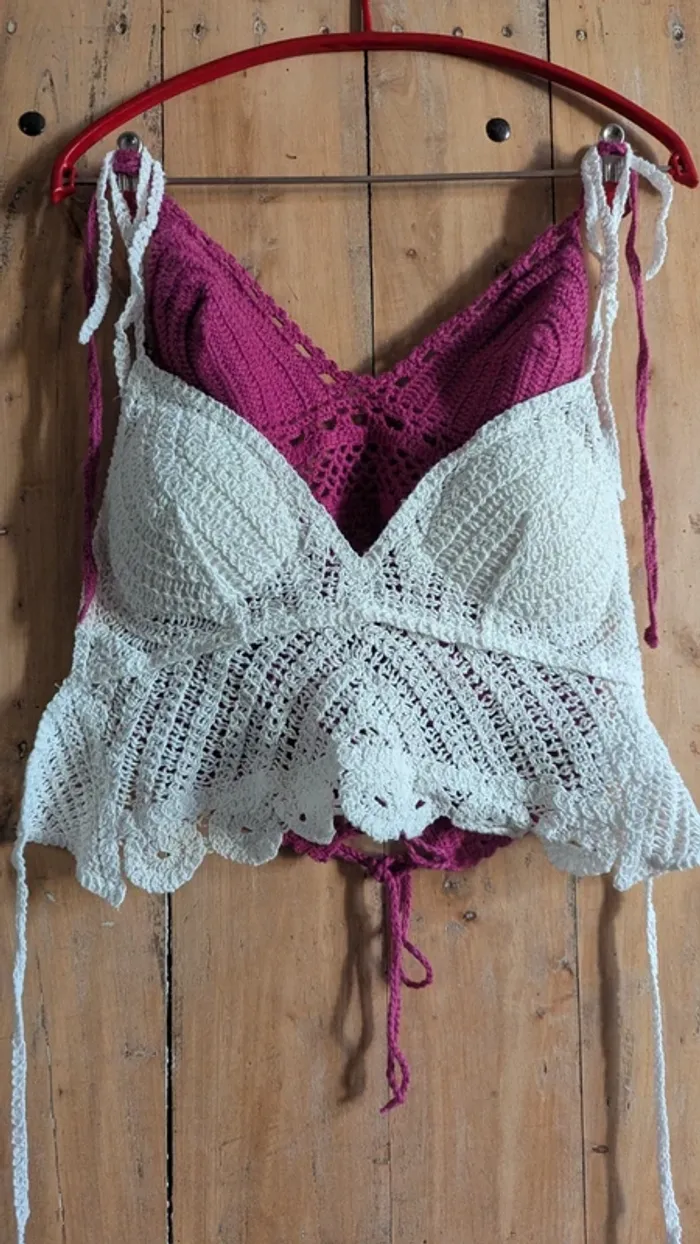 Lot 2 tops crochet plage S - photo numéro 8