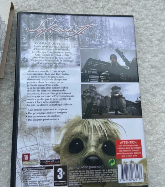 🧩 jeux Pc Syberia II bon état 🧩 - photo numéro 4