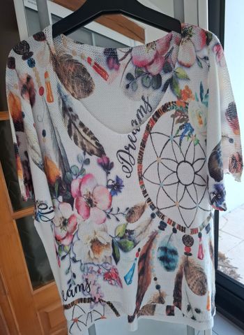 Pull maille manches courtes T48