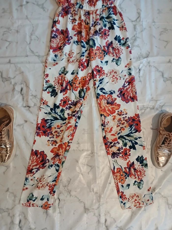 Combi pantalon fleurie Emma & Ella taille S - photo numéro 2