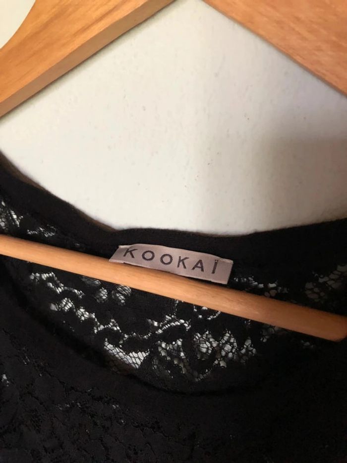 Robe moulante noire dentelle - Kookai - photo numéro 3