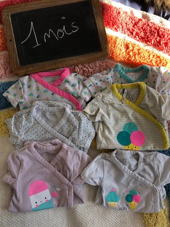 Lot bodies bébé cornets glace