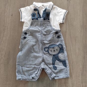 Salopette short et polo