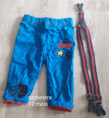Pantalon avec bretelles orchestra 12 mois