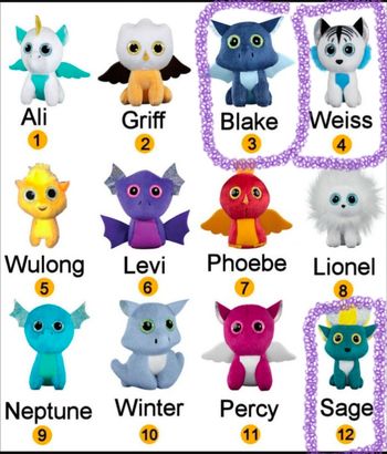 Lot de peluches Ty Dragons