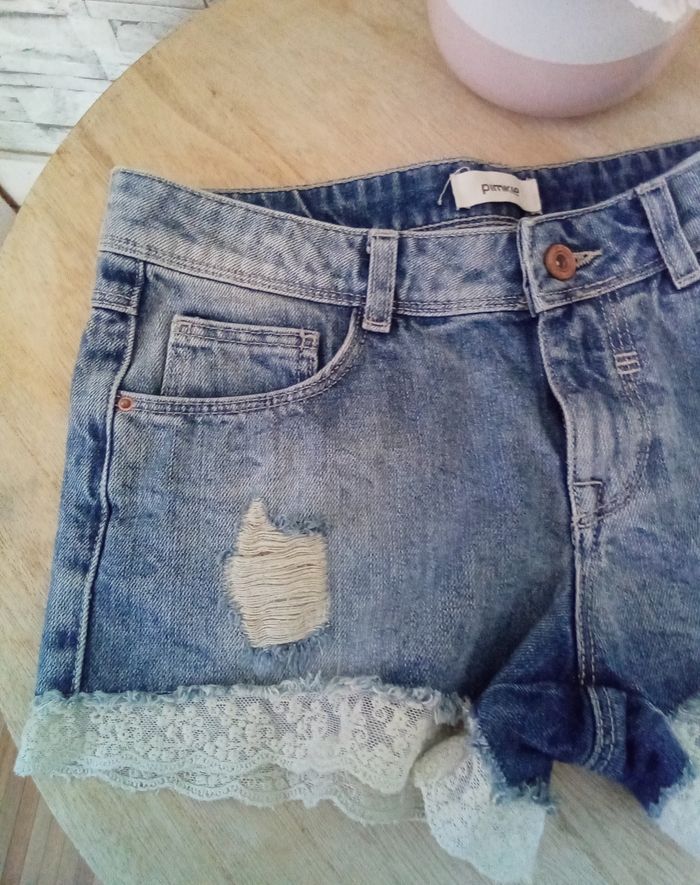 Short jean à dentelles Pimkie taille 36 - photo numéro 2