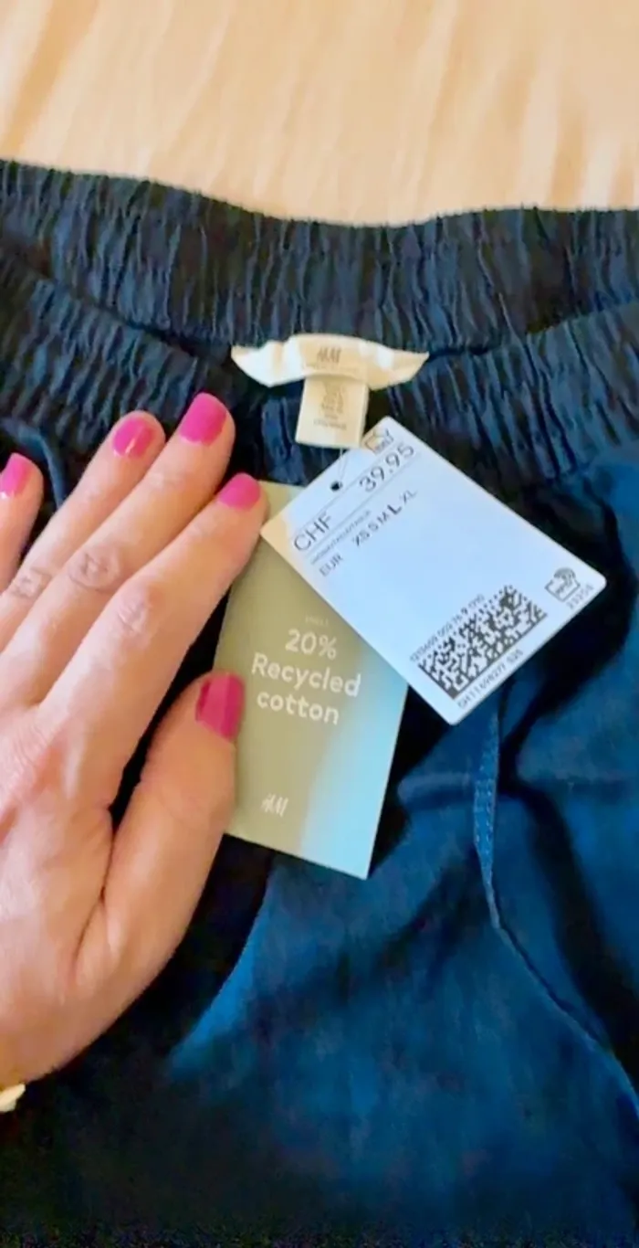 Pantalon habillé décontracté H&M bleu marine - photo numéro 5