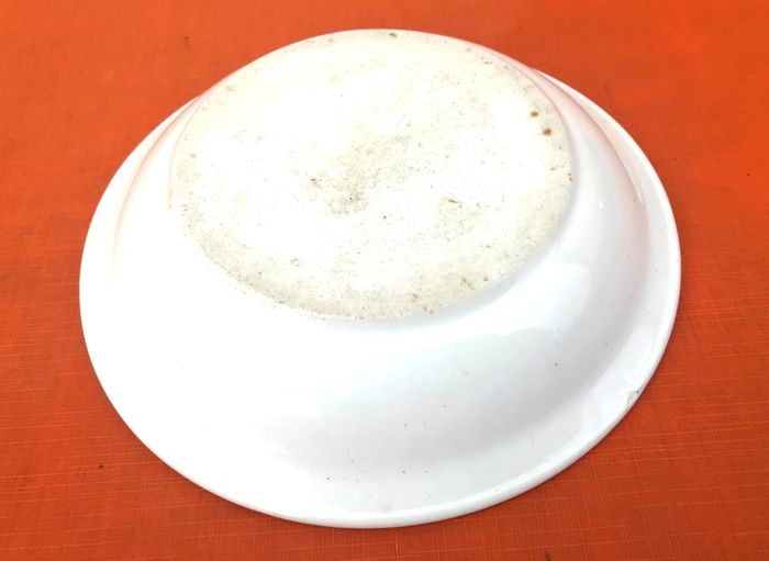 Années 1900 Assiette creuse Porcelaine blanche à décor floral - photo numéro 4