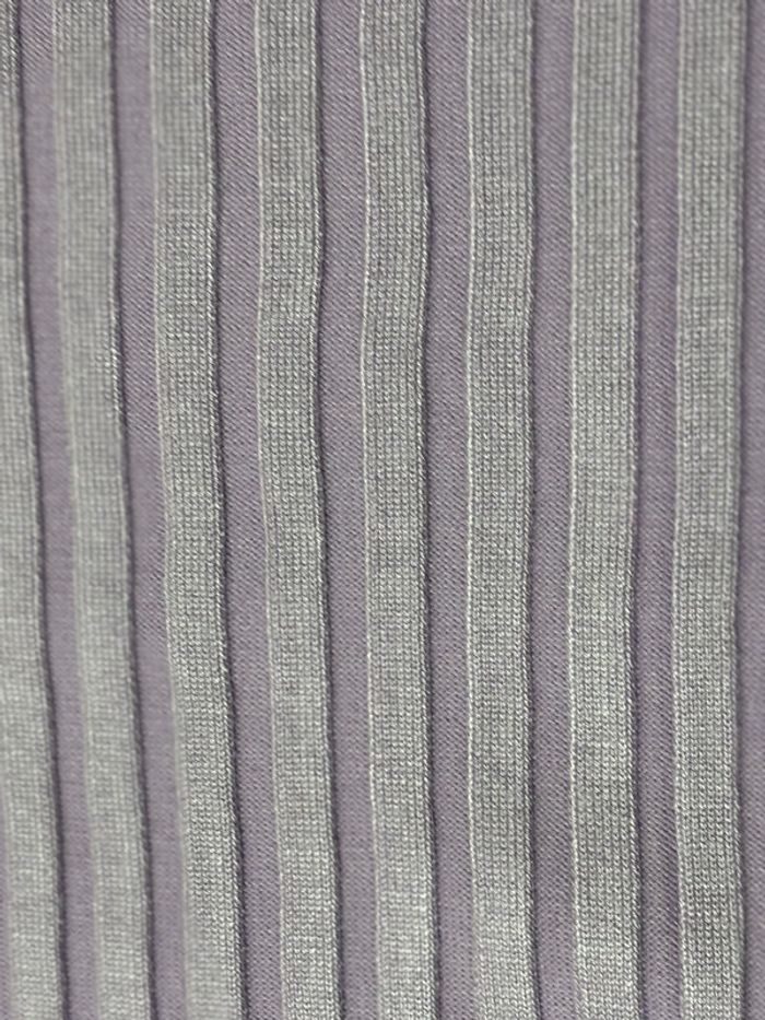Ensemble léger crop top croisé et jupe longue lilas en maille - photo numéro 3