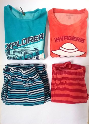Lot 2 pyjamas Orchestra molleton 10 ans
