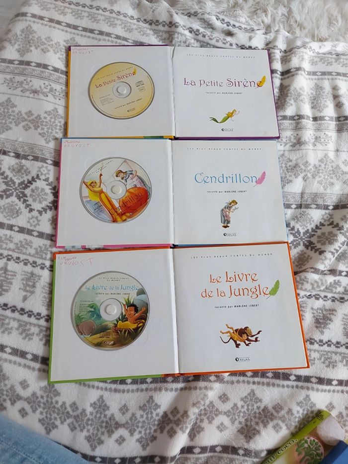 Lot de livres avec CD raconté par Marlene Jobert - photo numéro 3