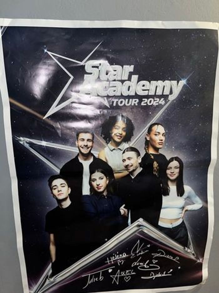 🎤 Poster Star Academy Tour 2024 – Grand format – Signé par tous les académiciens ⭐ - photo numéro 2