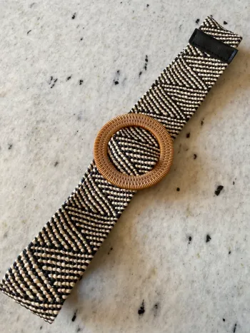 Ceinture tressée raphia élastique neuve