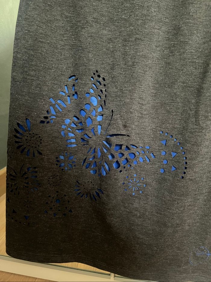 Robe Desigual grise et bleue L - photo numéro 2