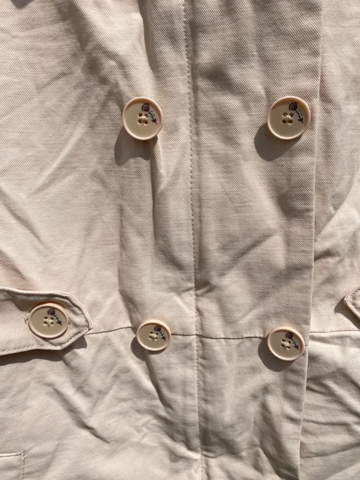 Veste imperméable trench beige rose fille sergent major 8 ans manteau coat parka - photo numéro 3