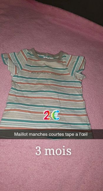 Maillot manches courtes tape à l'œil