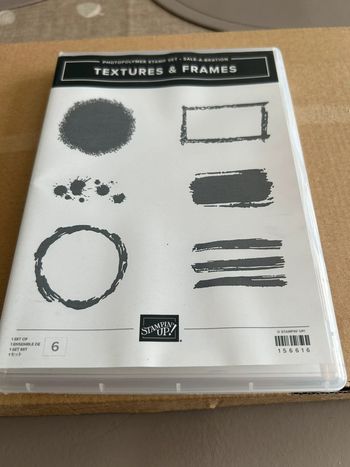 Set neuf de tampons Textures & frames Stampin’up!