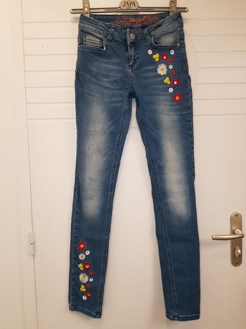Jean skinny fleuri Desigual 