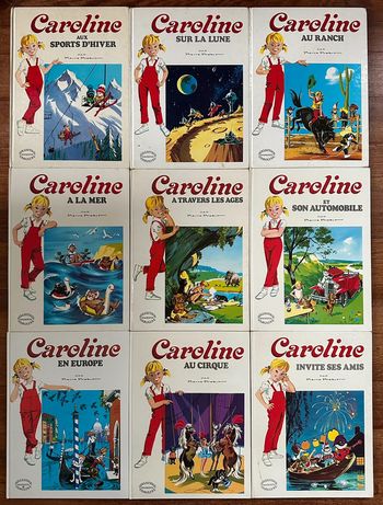 Lot de 9 Caroline Grands Albums Hachette livres BD Pierre Probst anciens vintage collection