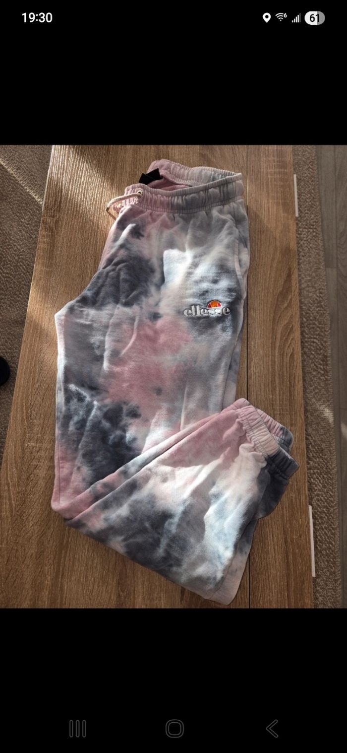 Jogging Ellesse gris et rose