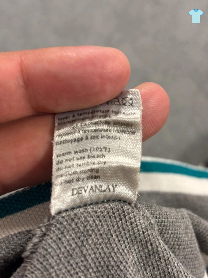 Polo Lacoste Manche longue Gris et vert Taille L - photo numéro 5