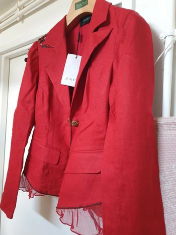 Veste Blazer Soie et Lin Zapa Taille 36