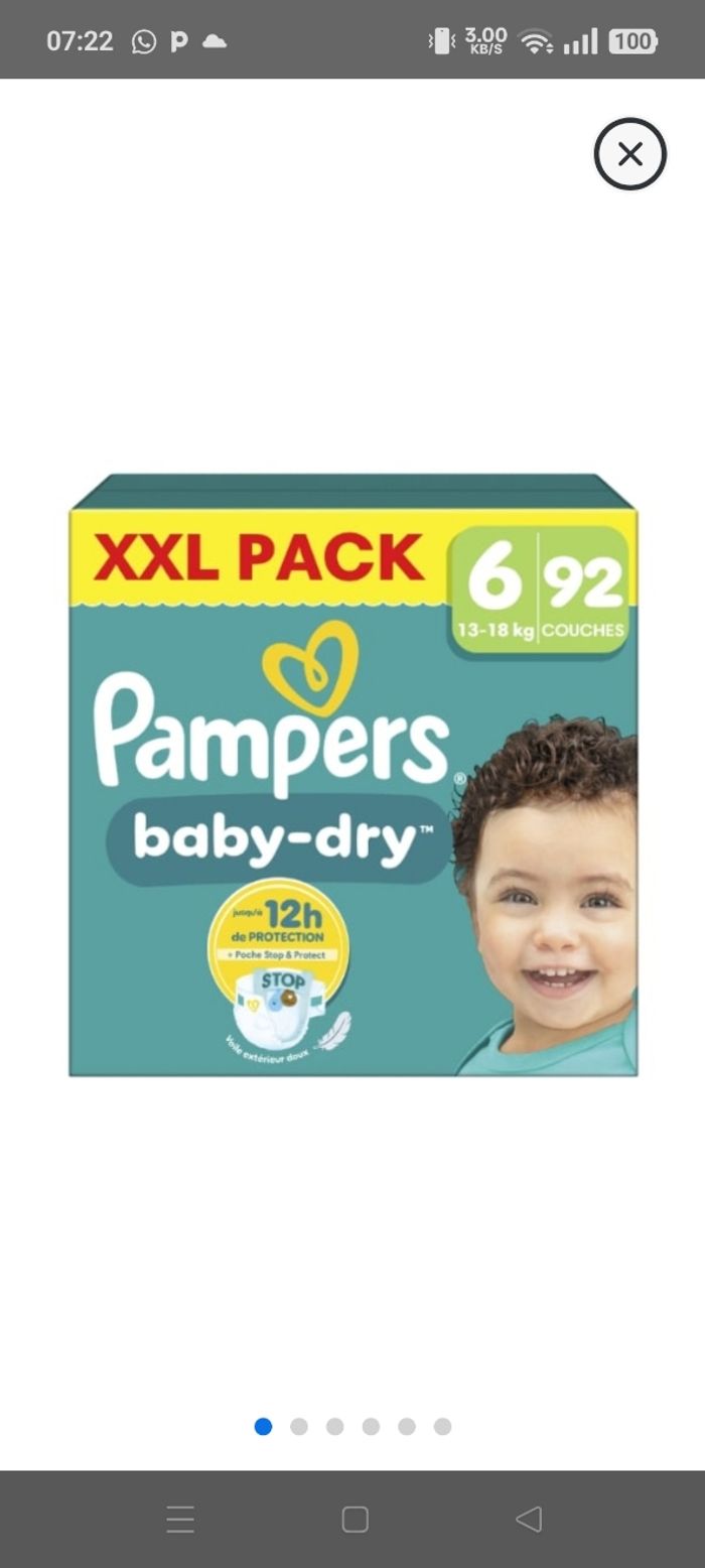 Couches Pampers toute taille - photo numéro 3