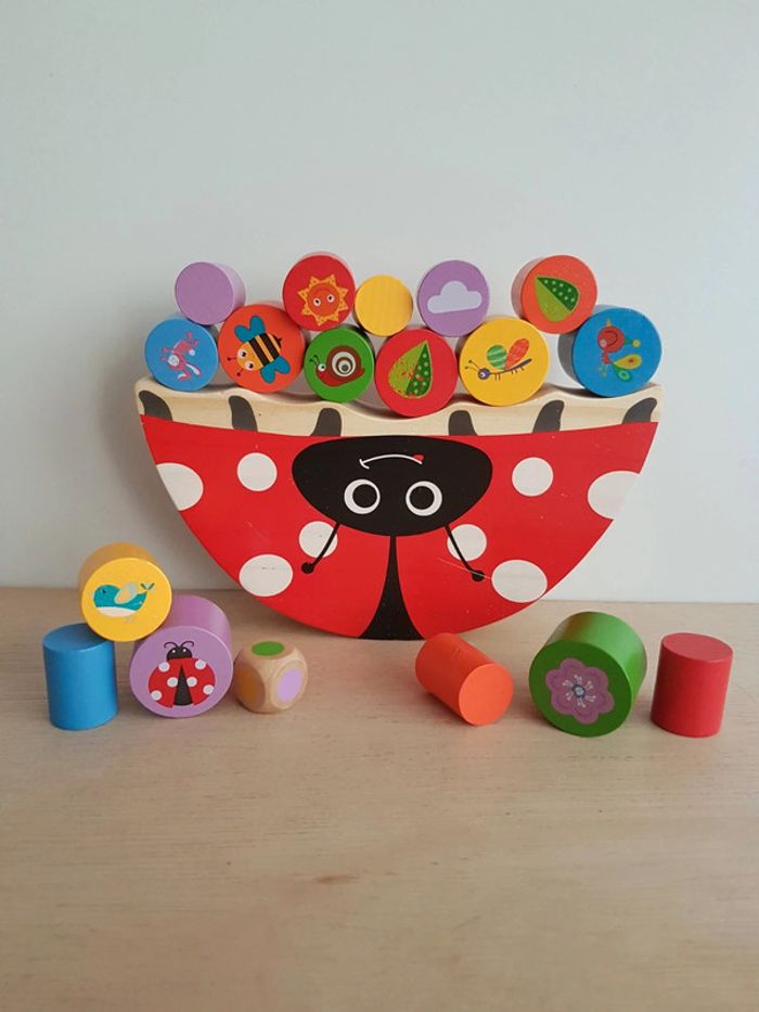 Jeu à bascule en bois coccinelle équilibriste - photo numéro 7