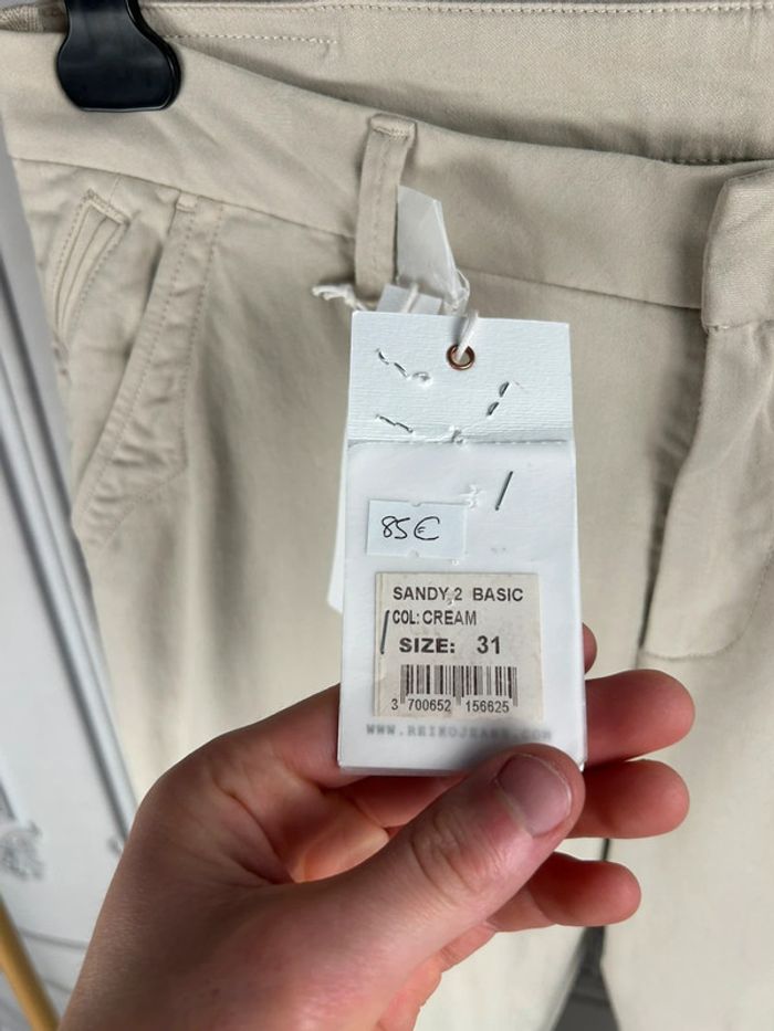 Pantalon chino Reiko beige W31 neuf - photo numéro 3