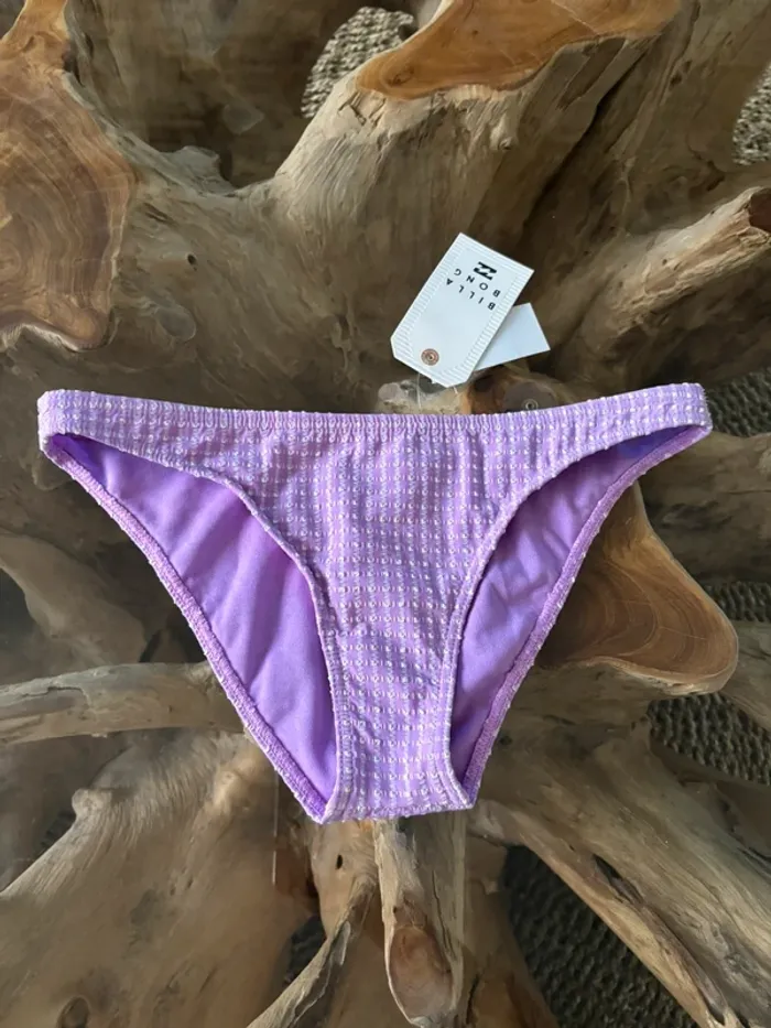 Bas de maillot de bain Billabong lilas blanc
