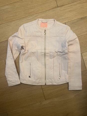 Vends veste rose pale similicuir cool club taille 128cm / 8ans en très bon état