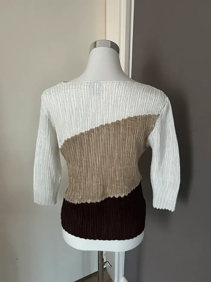 Milano haut blouse plissé femme, taille M/38 - photo numéro 3