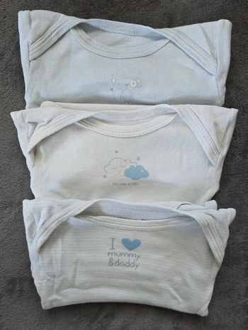 Lot de 3 bodies manches longues et col US
