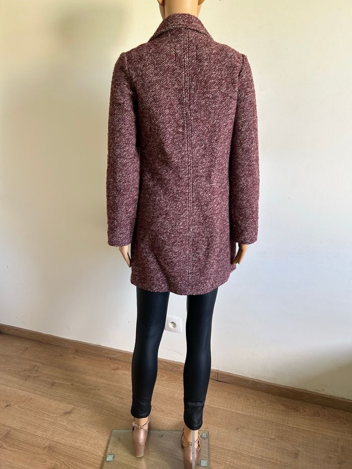 Manteau bordeaux en laine S.Oliver taille 38 bon état (présence de bouloches) - photo numéro 6