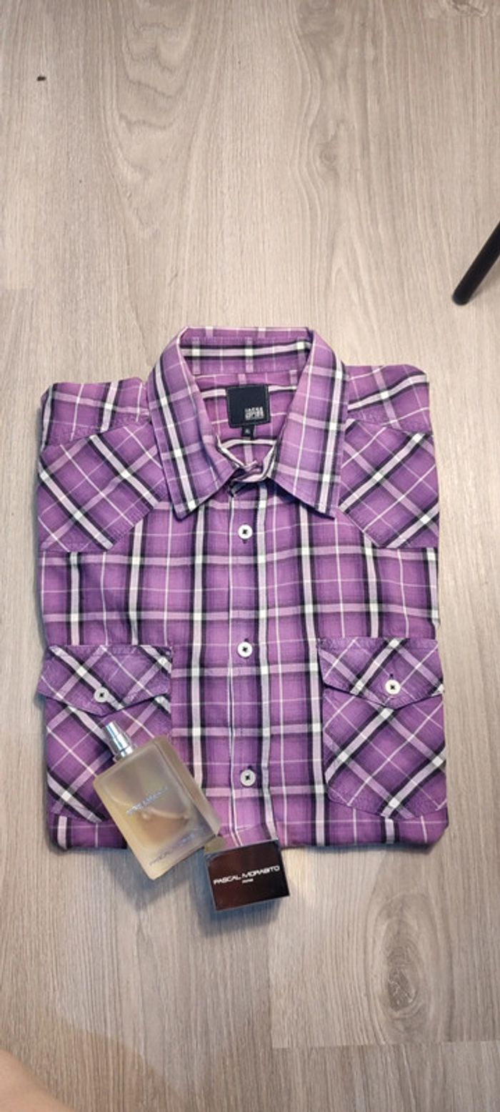 Chemise manche courte à carreaux