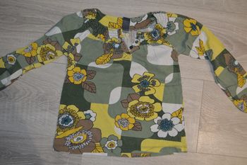 Tee shirt manches 3/4 fleurs 3/4 ans