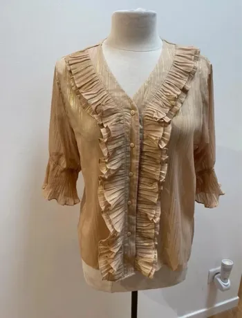Superbe Blouse dorée neuve 🌸 M L 38 40