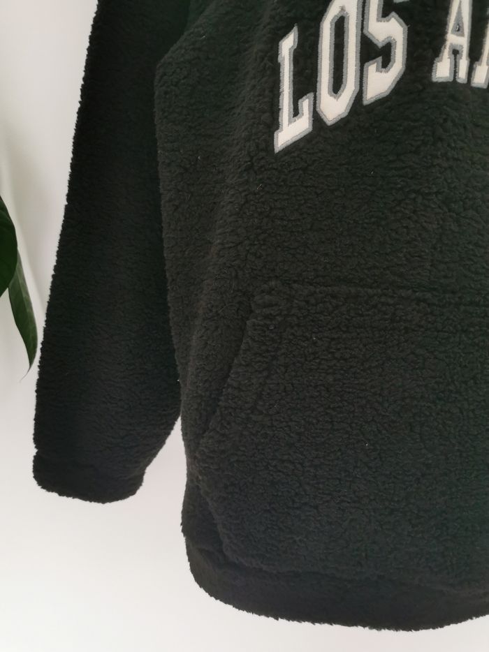 Sweat à capuche noir en peluche Los Angeles Taille M - photo numéro 4
