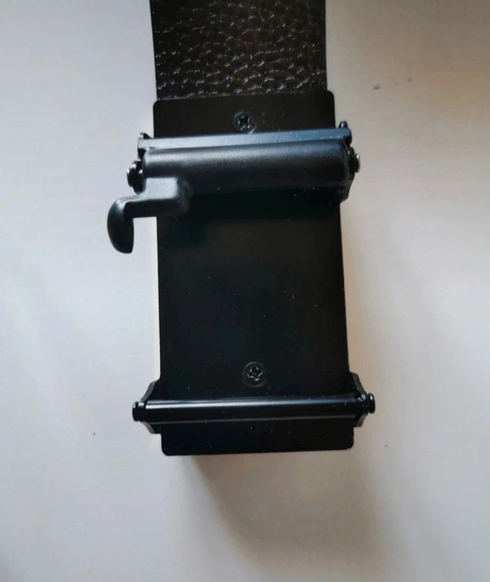 F91 ceinture homme d'affaire cuir noir boucle automatique - photo numéro 6