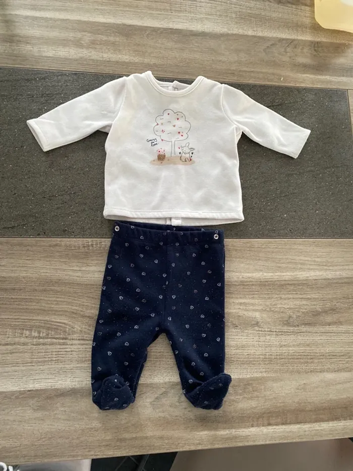 Pyjama grenouillere hiver 2 pièces 3 mois