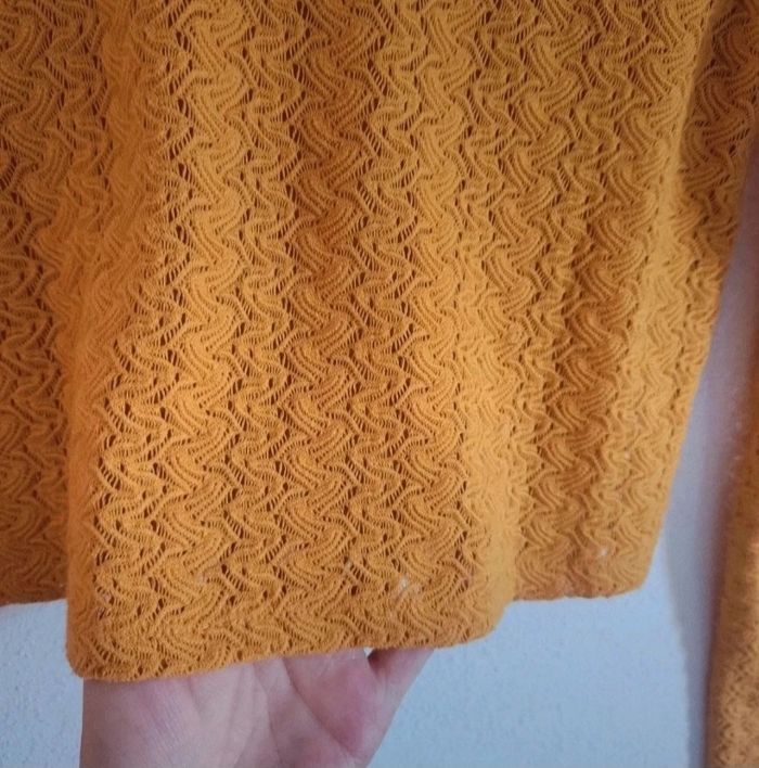 Pull ajouré Zara moutarde – Taille S – Très bon état - photo numéro 3