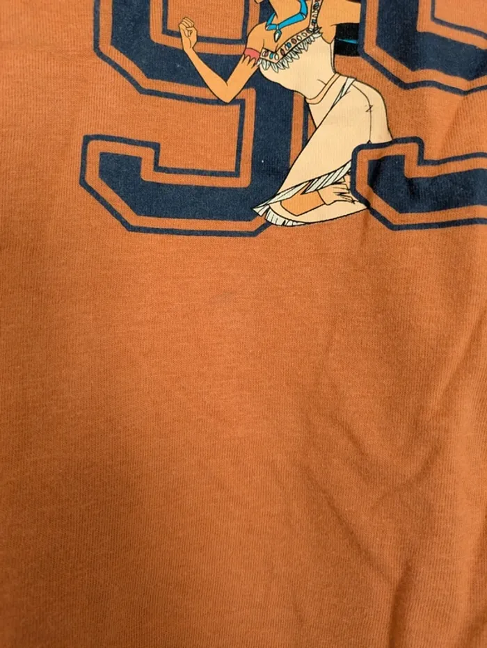 T-shirt Disney Pocahontas - Volants - 3 Ans - Coton Bio - (Légèrement taché) - photo numéro 3