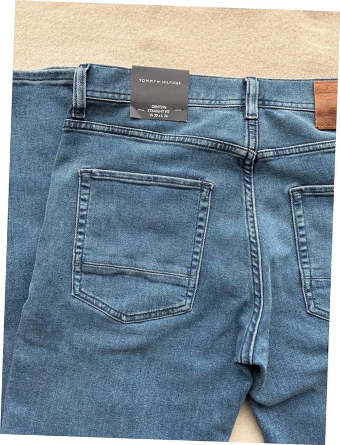 Jeans bleu foncé Tommy Hilfiger homme W30L34 denton straight neuf avec étiquette - photo numéro 9