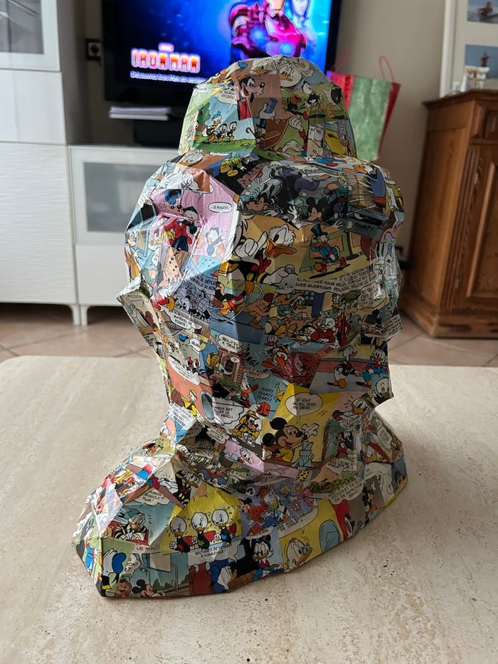 Sculpture, tête de bouddha, imprimé  Disney - photo numéro 2